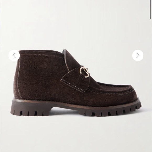 Gucci Shoes - Gucci Sylke horsebit-detailed suede ankle boots